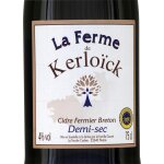 Cidre fermier breton demi - sec la ferme de kerloick - la bouteille