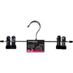 Cintre anti - glisse avec pinces carrefour home - le lot de 2 cintres Cintre anti - glisse avec pinces carrefour home - le lot de 2 cintres