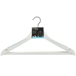 Cintre en bois - blanc carrefour home - le lot de 3 cintres Cintre en bois - blanc carrefour home - le lot de 3 cintres