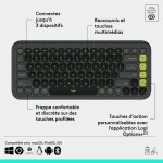 Clavier sans fil pop icon keys graphite logitech