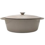 Cocotte ronde noir fonte 7l tous feux dont induction carrefour - la cocotte