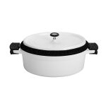 Cocotte ovale noir fonte d'aluminium 5, 2l 31 cm tous feux dont induction rossetto - la cocotte Cocotte ovale noir fonte d'aluminium 5, 2l 31 cm tous feux dont induction rossetto - la cocotte