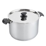 Cocotte ronde gris acier inoxydable 6l 28 cm tous feux dont induction carrefour home - la cocotte Cocotte ronde gris acier inoxydable 6l 28 cm tous feux dont induction carrefour home - la cocotte