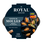 Cocotte de moules recette au vin blanc royal - barquette de 500g