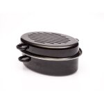 Cocotte ovale noir fonte 38 cm tous feux dont induction baumalu - la cocotte