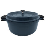 Cocotte ronde noir fonte d'aluminium 5, 2l 28 cm tous feux dont induction carrefour - la cocotte