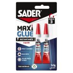 Colle maxiglue liquide 3g sader - les 2 tubes de 3g