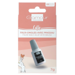 Colle  faux ongles avec pinceau glamour beaute - la colle de 7g