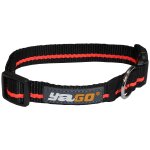 Collier pour chien nylon noir orange 40 - 58 cm aime - le collier de 40  58cm