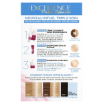 Coloration permanente 01 blond ultra - clair naturel triple soin couvre 100% cheveux blancs excellence ...