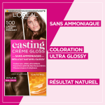 Coloration 5. 00 chocolat clair fondant sans ammoniaque gloss casting crme gloss l'oreal paris - la ...