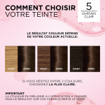 Coloration 5 ch�tain clair enrichie en acide hyaluronique couvre 100% cheveux blancs excellence cr�me ...