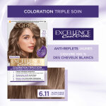 Coloration permanente 7. 11 blond ultra cendré triple soin couvre 100% cheveux blancs excellence l'oreal ... Coloration permanente 7. 11 blond ultra cendré triple soin couvre 100% cheveux blancs excellence l'oreal ...