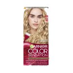 Coloration permanente 9. 13 blond trs clair beige couvre 100% cheveux blancs color sensation garnier ...