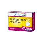Complment alimentaire 12 vitamines, 9 minraux sans sucres juvamine - la bote de 30 comprims