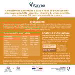 Complment alimentaire bronzage & teint soleil intensif uniforme vitavea - la bote de 40 glules