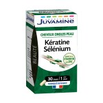 Complément alimentaire kératine sélenium cheveux ongles peau juvamine - la boite de 30 gélules Complément alimentaire kératine sélenium cheveux ongles peau juvamine - la boite de 30 gélules