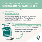Complment alimentaire spiruline vitamine c vitavea - la boite de 30 glules