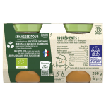Compote bébé dès 6 mois pommes prunes vanille les récoltes bio bledina - les 2 pots de 130g Compote bébé dès 6 mois pommes prunes vanille les récoltes bio bledina - les 2 pots de 130g
