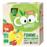 Compote  boire pomme de france acrola sans sucres ajouts bio vitabio - 4 gourdes de 90g