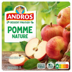 Compotes pomme nature andros - les 4 pots de 100g