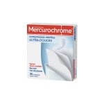 Compresses striles 7, 5x7, 5cm mercurochrome - la boite de 20