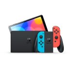 Console switch oled bleu néon / rouge néon nintendo Console switch oled bleu néon / rouge néon nintendo