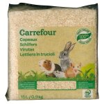 Litire copeaux de bois pour rongeurs naturels carrefour - le paquet de 900g