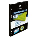 Copie doubles blanches perfores 400 pages - 21x29, 7cm clairefontaine - l'tui