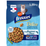 Croquettes pour chat adulte saumon thon lgume brekkies - la sac de 1. 35kg