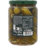 Cornichons aigre - doux carrefour extra - le bocal de 425g net goutt
