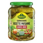 Cornichons aigres - doux kuhne - le bocal de 360 g net goutt