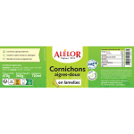 Cornichons aigres - doux en lamelles alelor - le pot de 670g