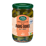Cornichons doux aux 3 herbes le jardin d'orante - le bocal de 360g net goutt