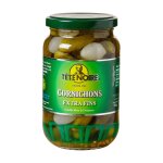Cornichons extra fins tete noire - le bocal de 185g net goutt