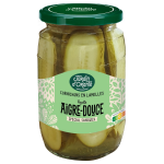 Cornichons lamelles aigre doux jardin d'orante - le pot de 190g
