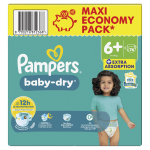 Couches b�b�s baby - dry 14 - 19 kg taille 6 + pampers - le paquet de 76 couches