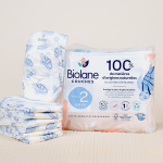 Couches bb taille 2 3 - 6kg naturelles biolane - le paquet de 28 couches