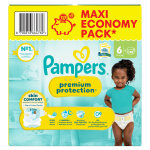 Couches bbs premium protection 13 - 18kg taille 6 pampers - le paquet de 60 couches