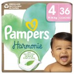 Couches bb taille 4 9 - 14kg harmonie pampers - le pack de 36 couches