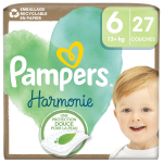 Couches b�b� taille 6 13kg + harmonie pampers - le pack de 27 couches