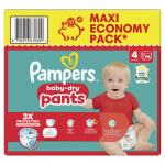 Couches culottes bbs baby - dry pants 9 - 15kg taille 4 pampers - le paquet de 94 couches culottes