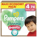 Couches culottes bbs harmonie pants 9 - 15kg taille 4 pampers - le paquet de 74 couches culottes