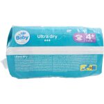 Couches bb taille 4 + 9 - 20kg ultra dry carrefour baby - le paquet de 43 couches