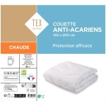 Couette chaude anti - acariens 140x200cm tex home - la couette