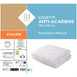 Couette chaude anti - acariens 200x200cm tex home - la couette