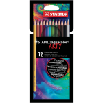 Crayon de couleur aquacolor arty stabilo - le lot de 12 crayons de couleur Crayon de couleur aquacolor arty stabilo - le lot de 12 crayons de couleur