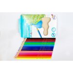 Crayon de couleur pointe moyenne carrefour - le lot de 18 crayons de couleur