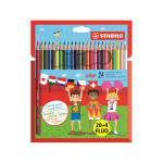 Crayon de couleur classique color stabilo - le lot de 24 crayons de couleur