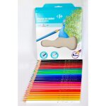 Crayon de couleur pointe moyenne carrefour - le lot de 24 crayons de couleurs